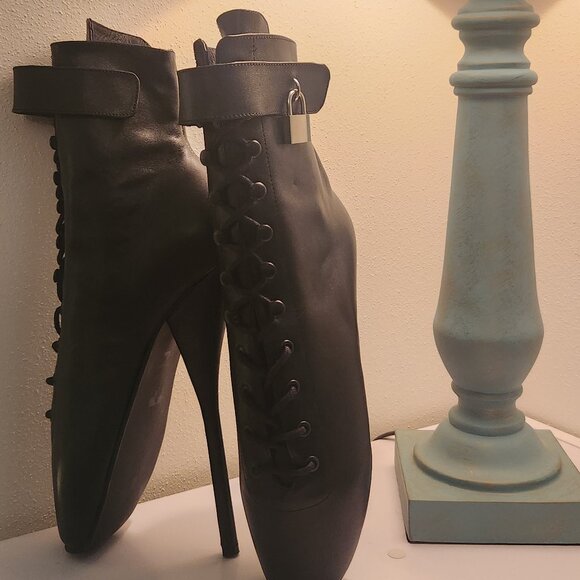 Pleaser Devious Ballet Stiletto Leather Boots 1025 - Picture 1 of 7